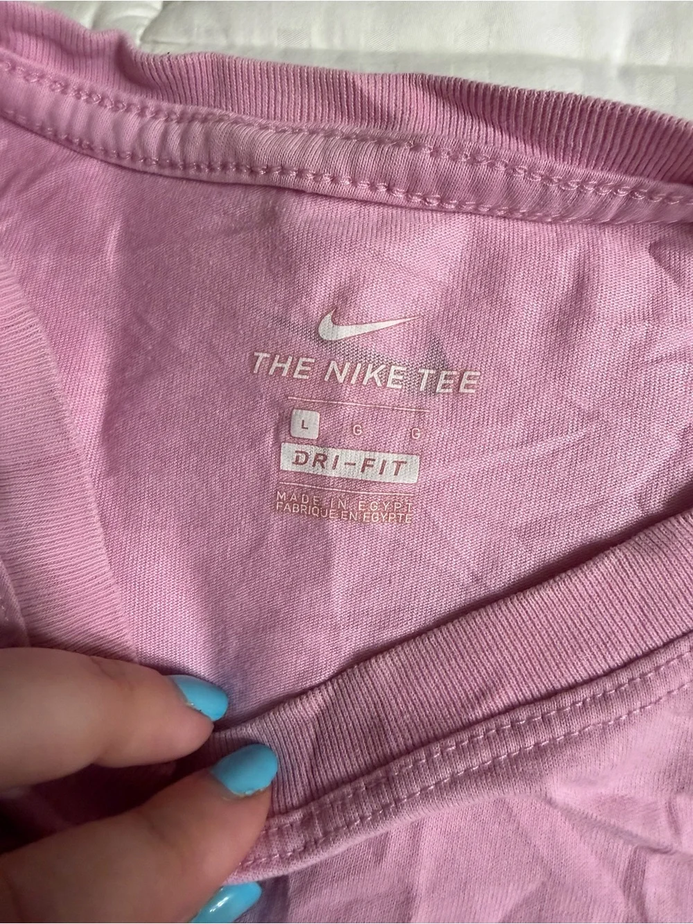 Nike Pink Dri-FIT Tee with White Swoosh